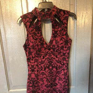 Red/Black Velvet Dress